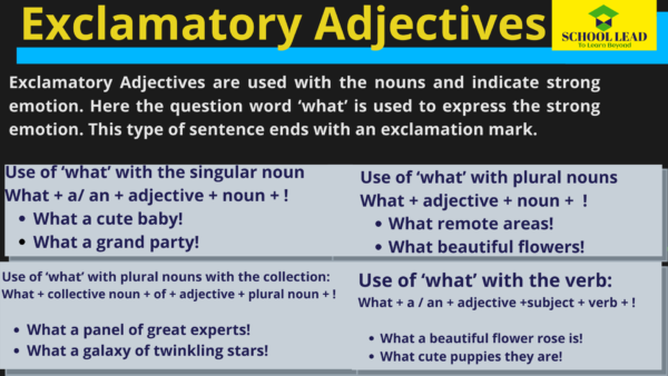 Exclamatory Adjectives - School Lead