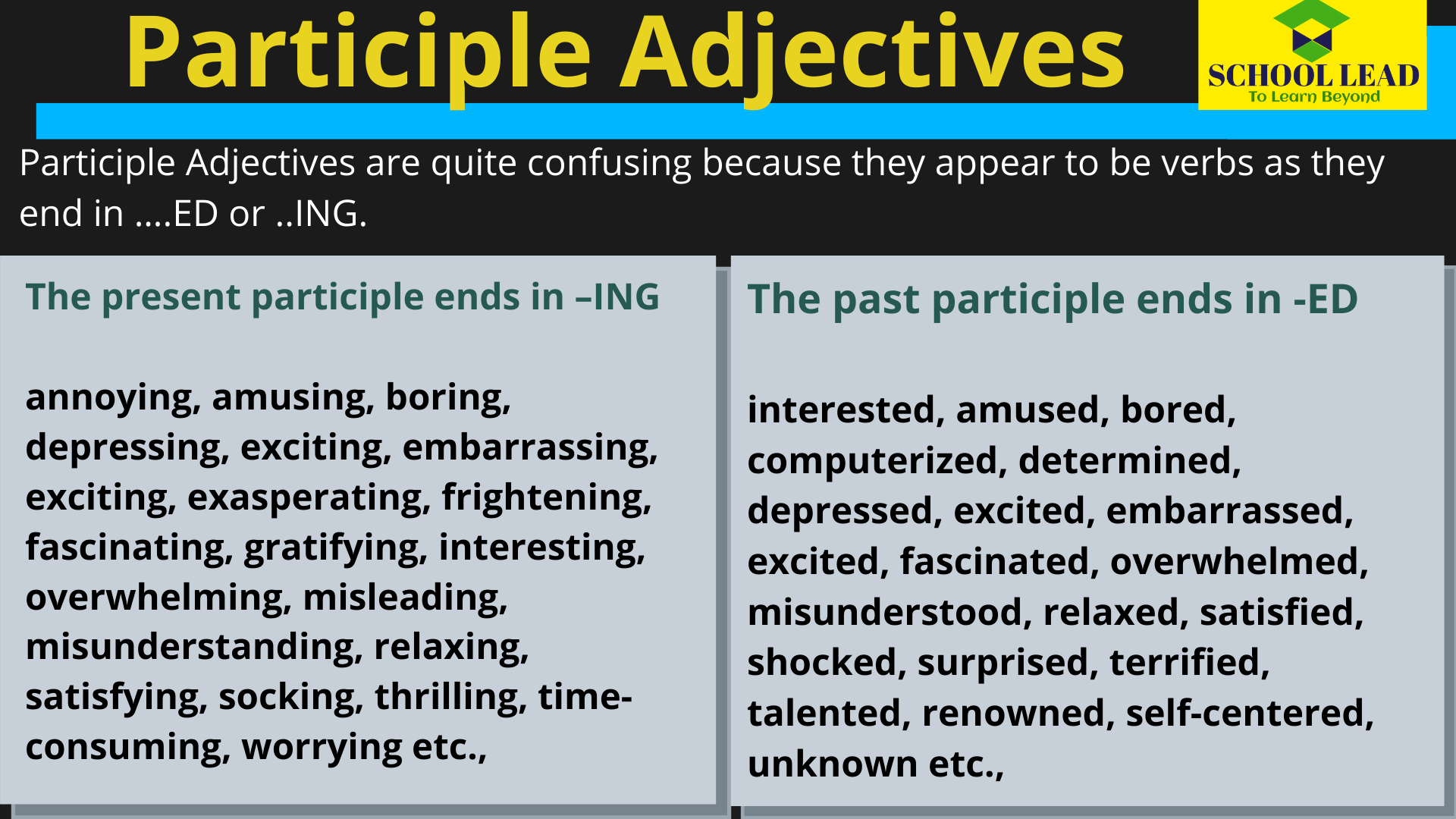 Participle Adjectives