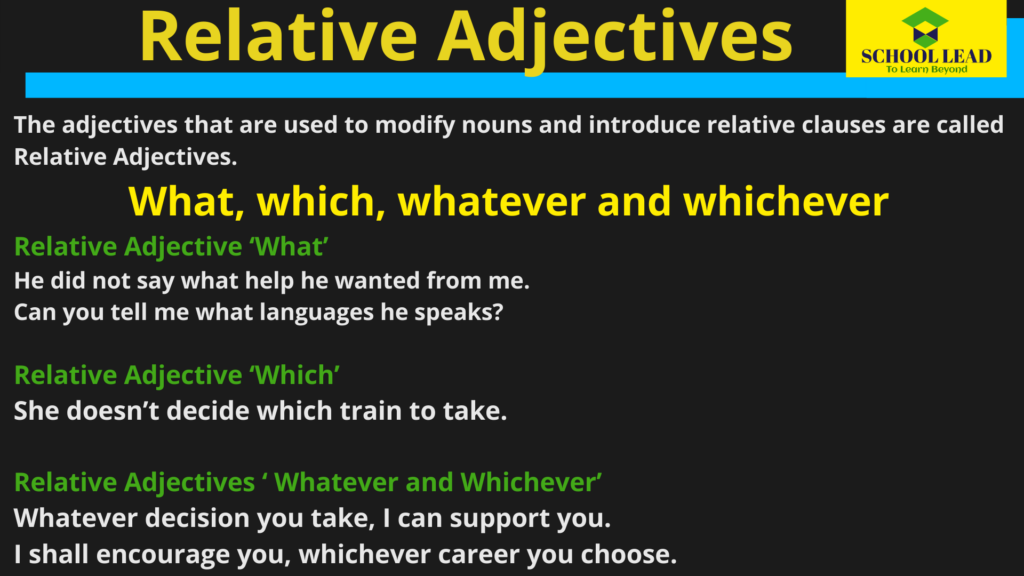 Relative Adjectives
