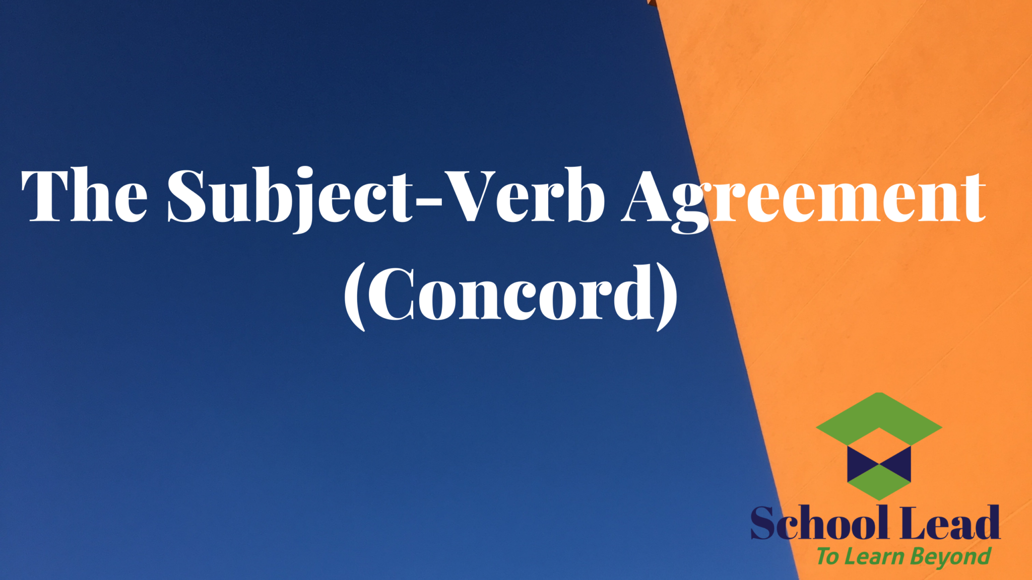 Subject Verb Agreement School Lead