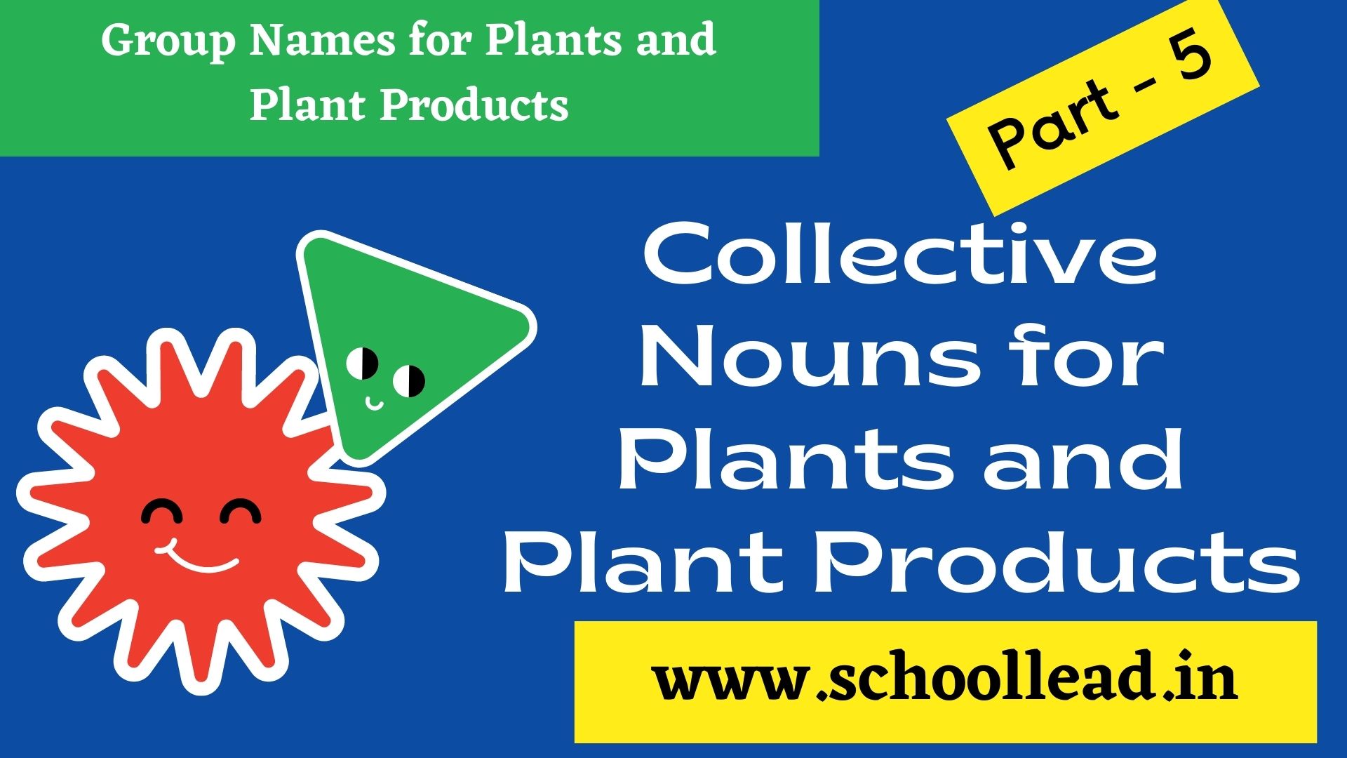 Collective Nouns for Things and Places English Vocabulary School Lead