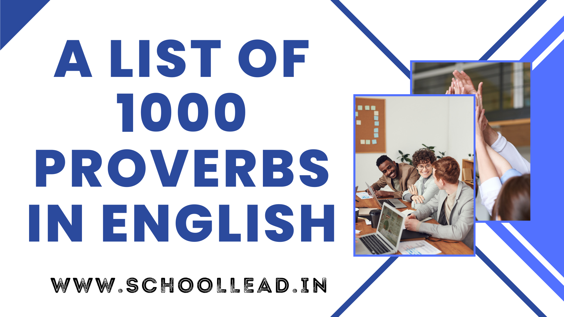 A List Of 1000 Proverbs In English School Lead